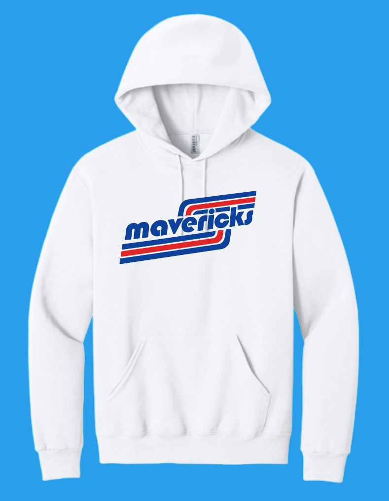 McKinley "Retro" Design Gildan Hooded Sweatshirt (white~bl/rd)