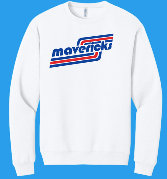 McKinley "Retro" Design Gildan Crewneck Sweatshirt (white~bl/rd)