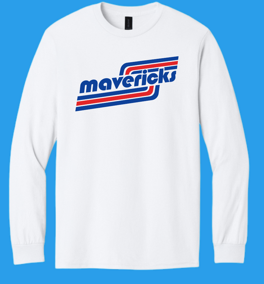 McKinley "Retro" Design Gildan L/S T-shirt (white~bl/rd)