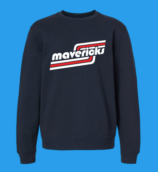 McKinley "Retro" Design Gildan Crewneck Sweatshirt (navy~wh/red)