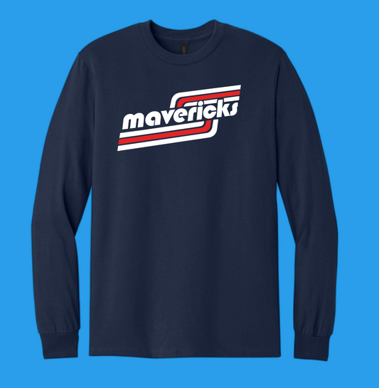 McKinley "Retro" Design Gildan L/S T-shirt (navy~wh/red)