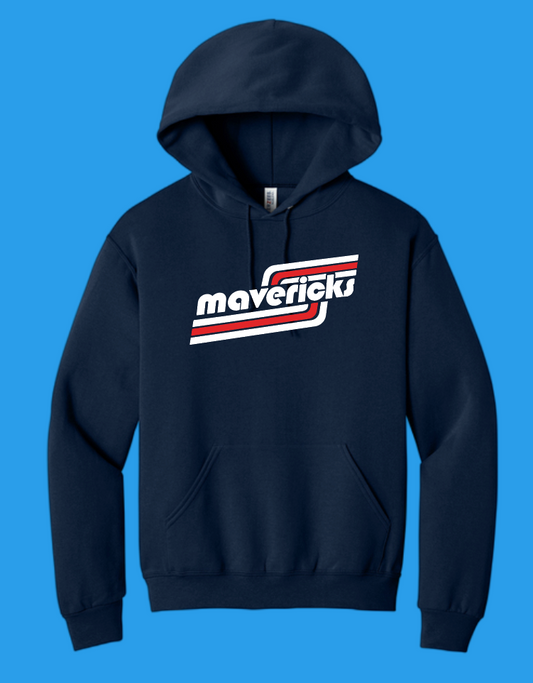 McKinley "Retro" Design Gildan Hooded Sweatshirt (navy~wh/red)