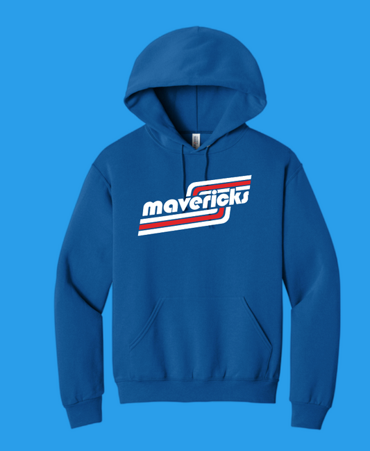 McKinley "Retro" Design Gildan Hooded Sweatshirt (royal~wh/rd)