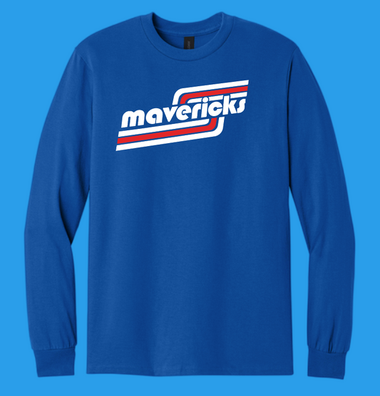McKinley "Retro" Design Gildan L/S T-shirt (royal~wh/rd)