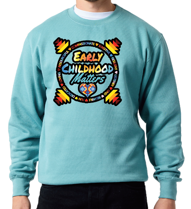 NIHSDA "Early Childhood" Design Crewneck Sweatshirt (lagoon)