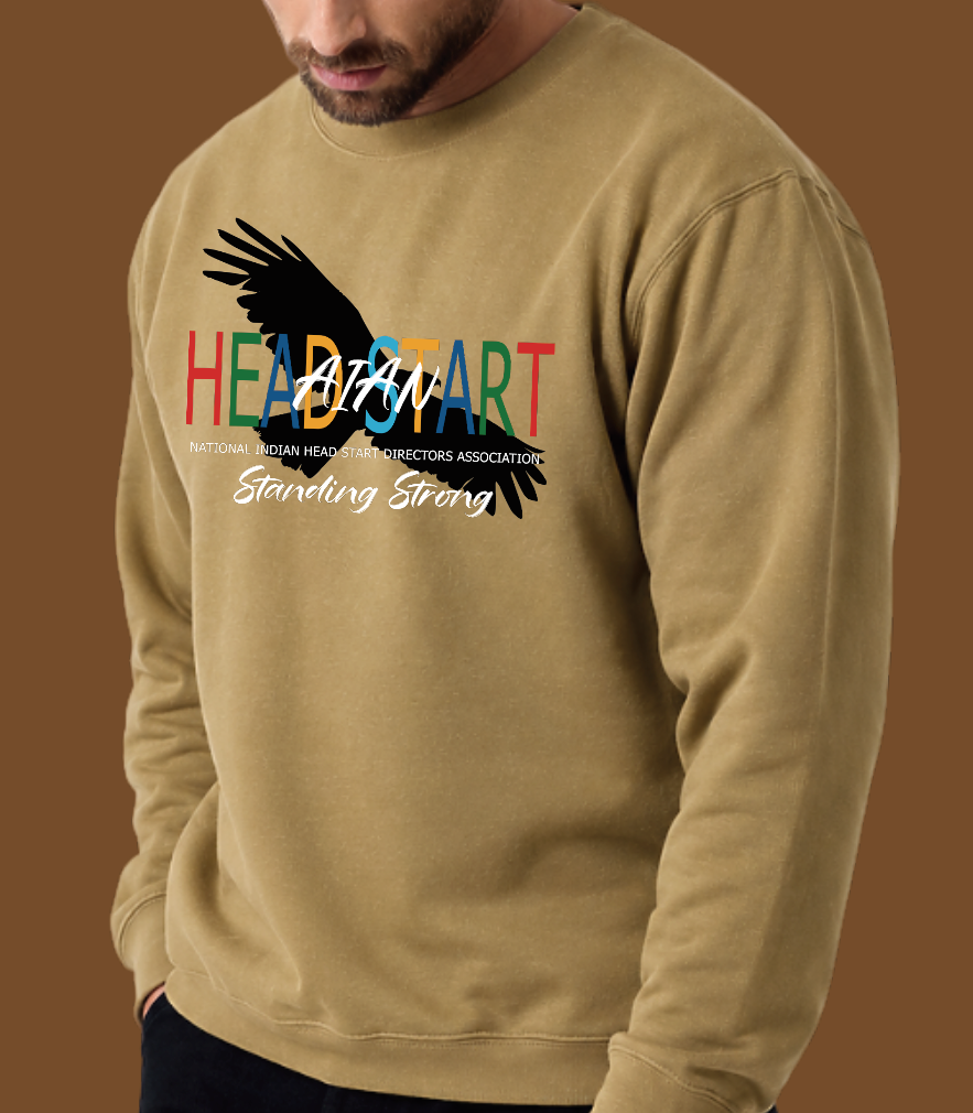 NIHSDA "Logo" Design Crewneck Sweatshirt (khaki)
