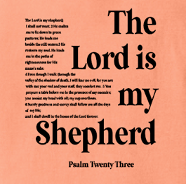 St. Andrews "Psalm 23" Design Comfort Colors S/S T-shirt (melon)(youth)