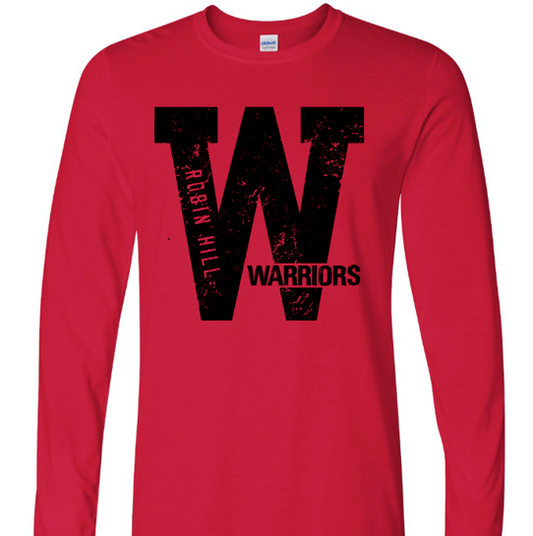 Robin Hill "Big W" Design L/S T-shirt (red)