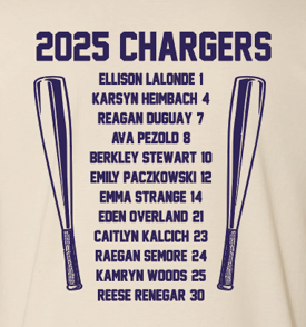 Heritage Hall High School Softball "Diamond with Junior High Roster" BellaCanvas T-shirt