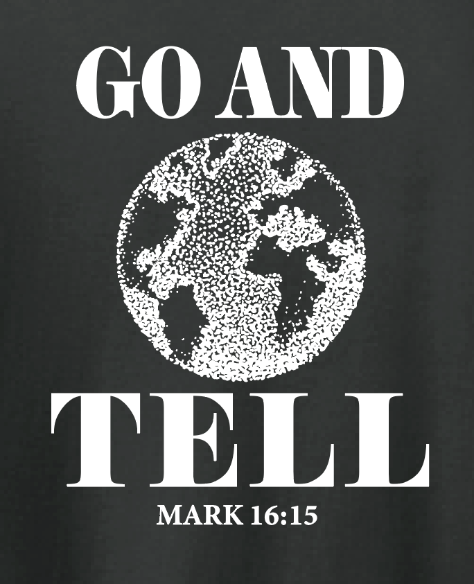 Landmark Missions "Go and Tell" Design Crewneck Sweatshirt (black)