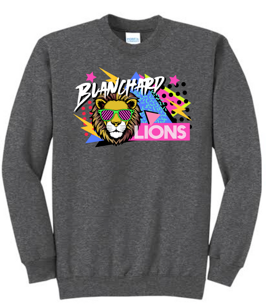 Blanchard PTO "90's Blast" Design Crewneck Sweatshirt (drk heather)