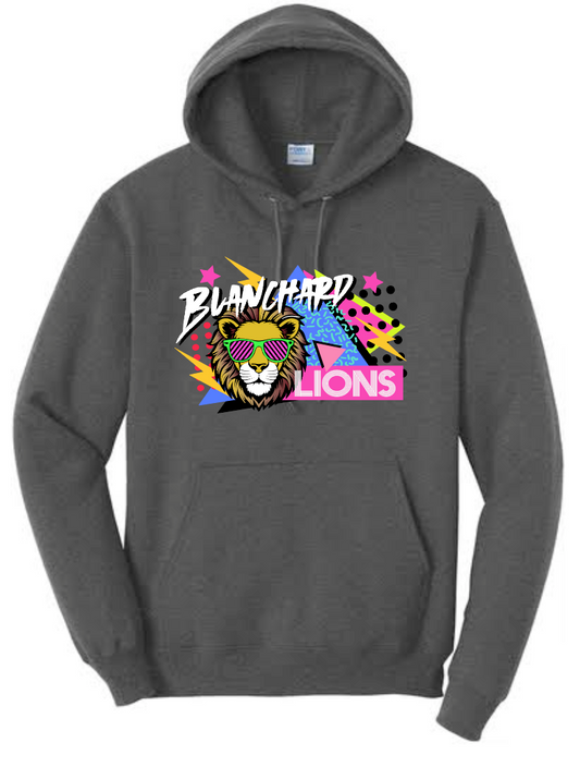 Blanchard PTO "90's Blast" Design Hooded Sweatshirt (drk heather)