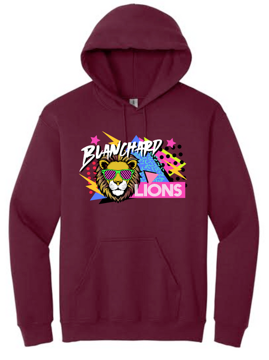 Blanchard PTO "90's Blast" Design Hooded Sweatshirt (maroon)