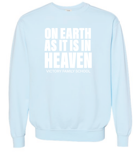 VFS "On Earth" Design Comfort Washed Crewneck Sweatshirt (blue)(youth)