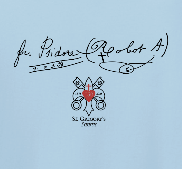St. Gregory's "Fr. Robot" Design Crewneck Sweatshirt (lt blue)(adult)