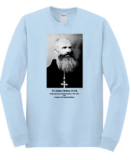 St. Gregory's "Fr. Robot" Design L/S T-shirt (lt blue)(adult)