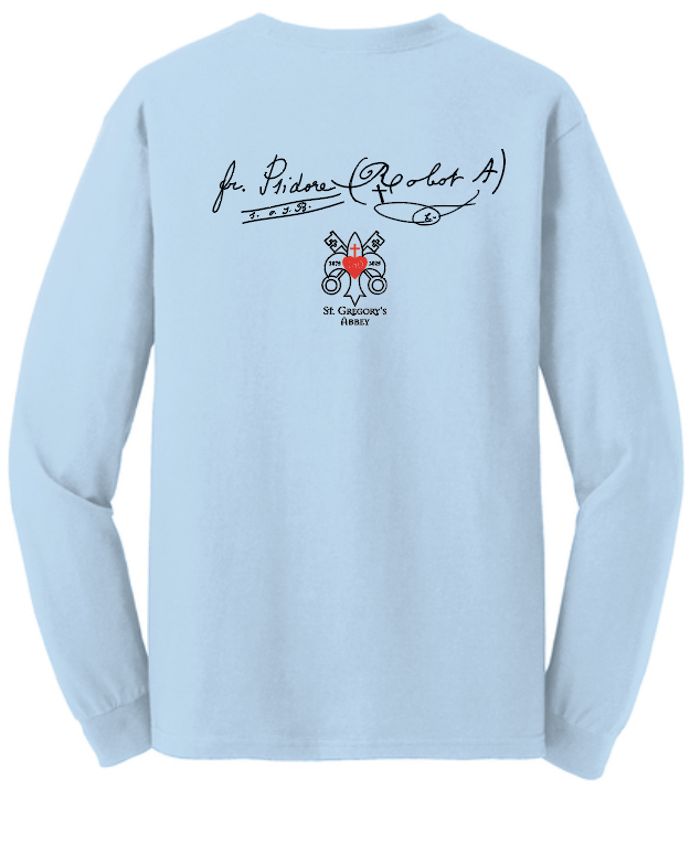 St. Gregory's "Fr. Robot" Design L/S T-shirt (lt blue)(adult)