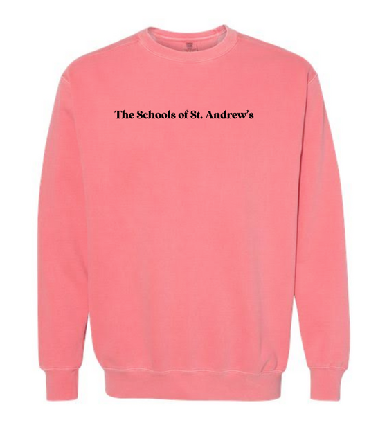 St. Andrews "Psalm 23" Design Comfort Colors Sweatshirt(watermelon)(adult)