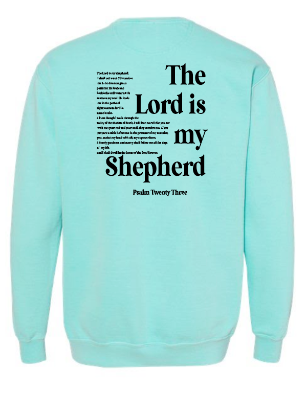 St. Andrews "Psalm 23" Design Comfort Colors Sweatshirt(mint)(adult)