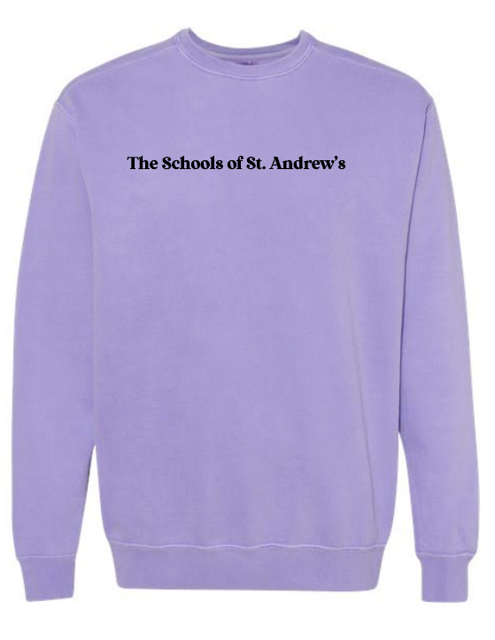 St. Andrews "Psalm 23" Design Comfort Colors Sweatshirt(violet)(adult)