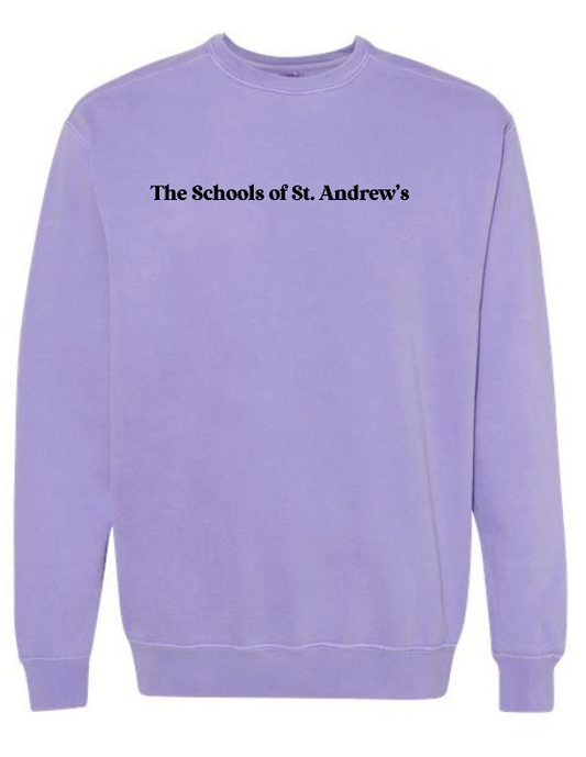 St. Andrews "Psalm 23" Design Comfort Colors Sweatshirt(violet)(adult)