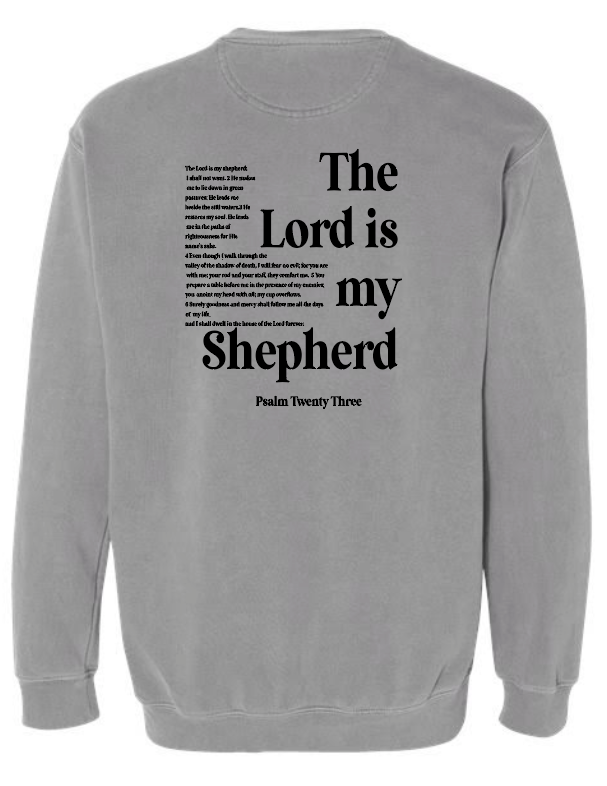 St. Andrews "Psalm 23" Design Comfort Colors Sweatshirt(grey)(adult)