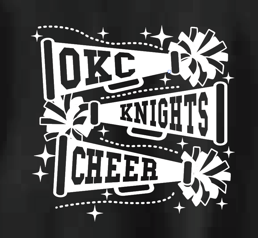 OKC Knights Cheer "Pennants" Design Crewneck Sweatshirt