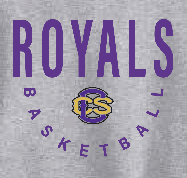 CCS Basketball "Block Logo" Design Nike Hooded Sweatshirt (heather)