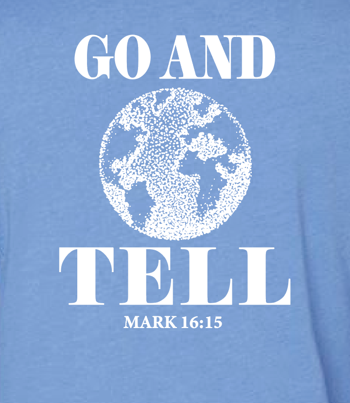 Landmark Missions "Go and Tell" Design L/S T-shirt (blue)