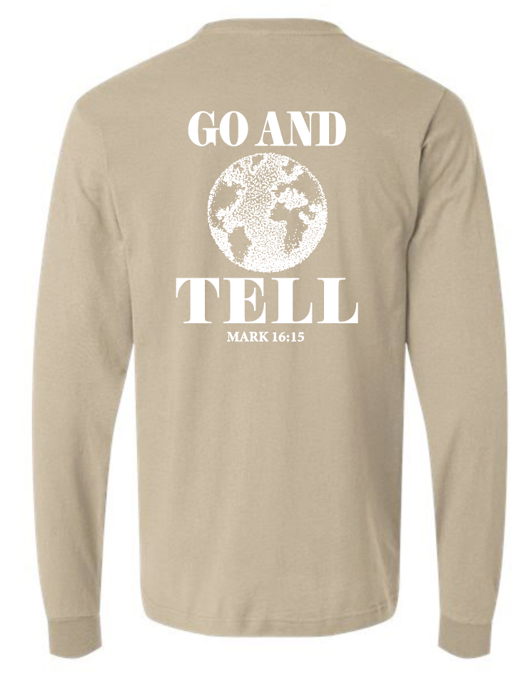 Landmark Missions "Go and Tell" Design L/S T-shirt (sand)