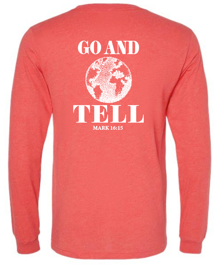 Landmark Missions "Go and Tell" Design L/S T-shirt (red)