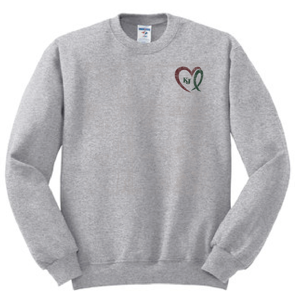 Team Kristi "Heart" Design Crewneck Sweatshirt (adult/youth)(heather)