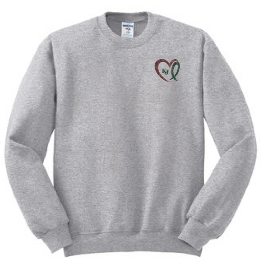 Team Kristi "Heart" Design Crewneck Sweatshirt (adult/youth)(heather)
