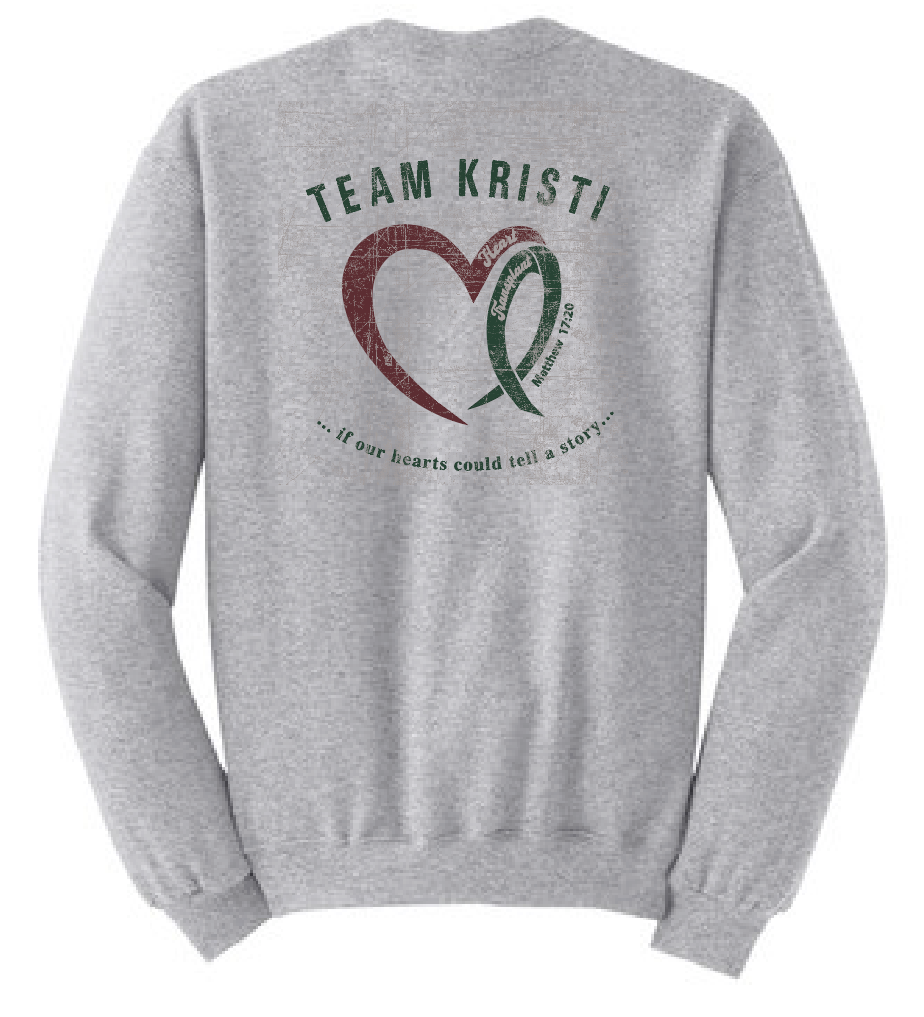 Team Kristi "Heart" Design Crewneck Sweatshirt (adult/youth)(heather)