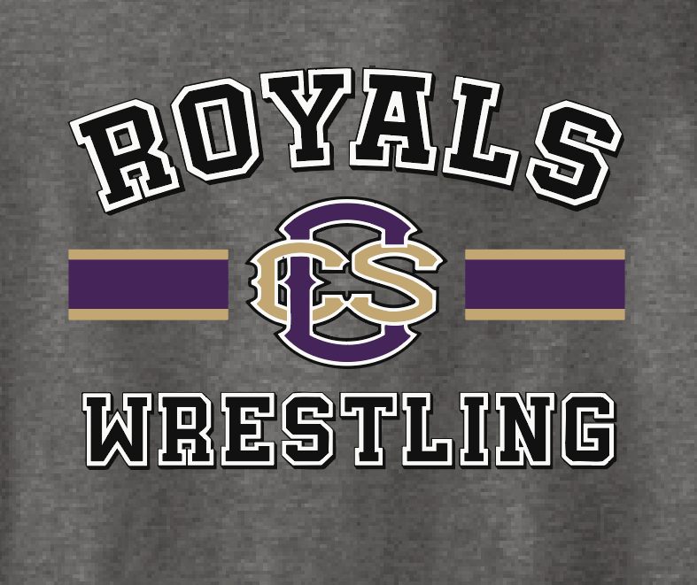 CCS Wrestling "Bar Logo" Design S/S Moisture Wicking T-shirt (graphite heather)