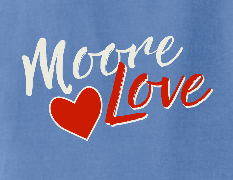 HWJH Moore Love "Script" Design Comfort Colors S/S T-shirt (flo blue)