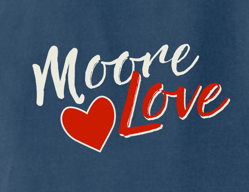 HWJH Moore Love "Script" Design Gildan S/S T-shirt (navy)
