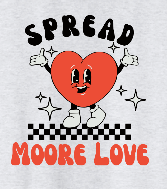 HWJH Moore Love "Happy Heart Cartoon" Design Gildan S/S T-shirt (ash)