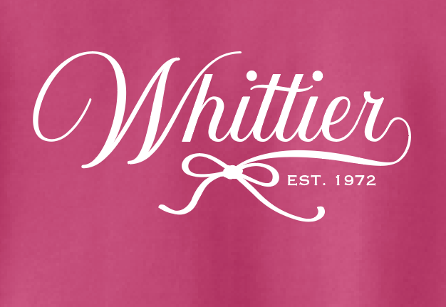 Whittier "Bow" Design Hooded Sweatshirt (sangria)