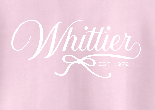 Whittier "Bow" Design Hooded Sweatshirt (pink)