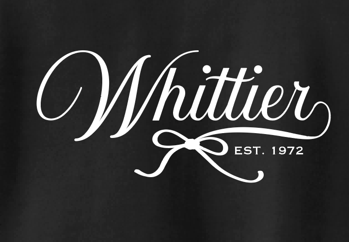 Whittier "Bow" Design Hooded Sweatshirt (black)