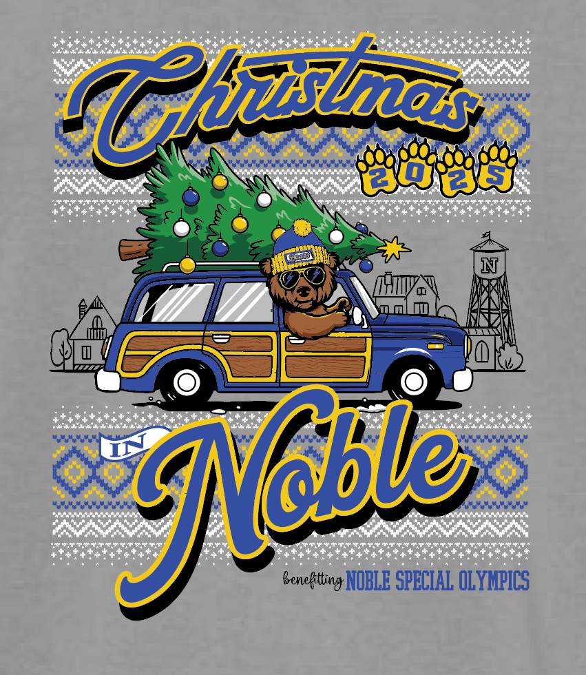 Noble Special Olympics "Christmas" Design Comfort Colors S/S T-shirt (granite)