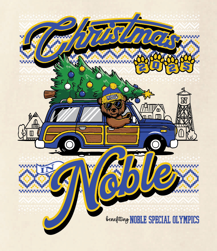 Noble Special Olympics "Christmas" Design Comfort Colors L/S T-shirt (ivory)