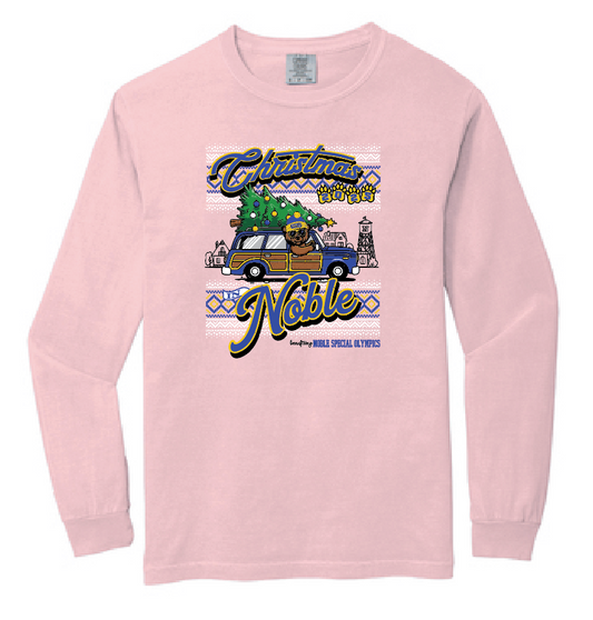 Noble Special Olympics "Christmas" Design Comfort Colors L/S T-shirt (blossom)