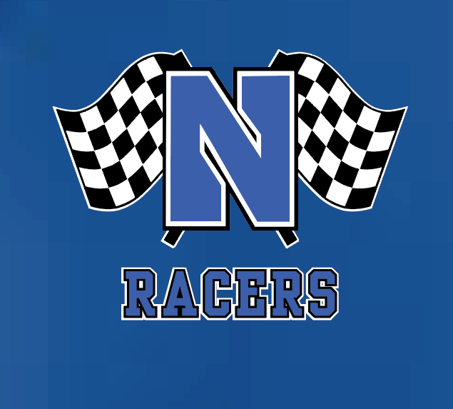 Newcastle Middle School "Racer Flags" Unisex Pique Polo (royal)