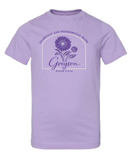 Washington AWOL "Flower" Design S/S T-shirt (lavender)