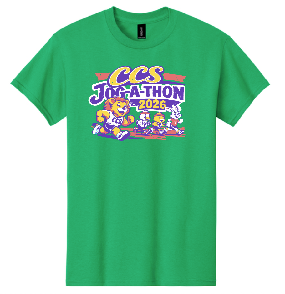 CCS PTSF Jog-a-thon "Lion" Design S/S T-shirt (green)