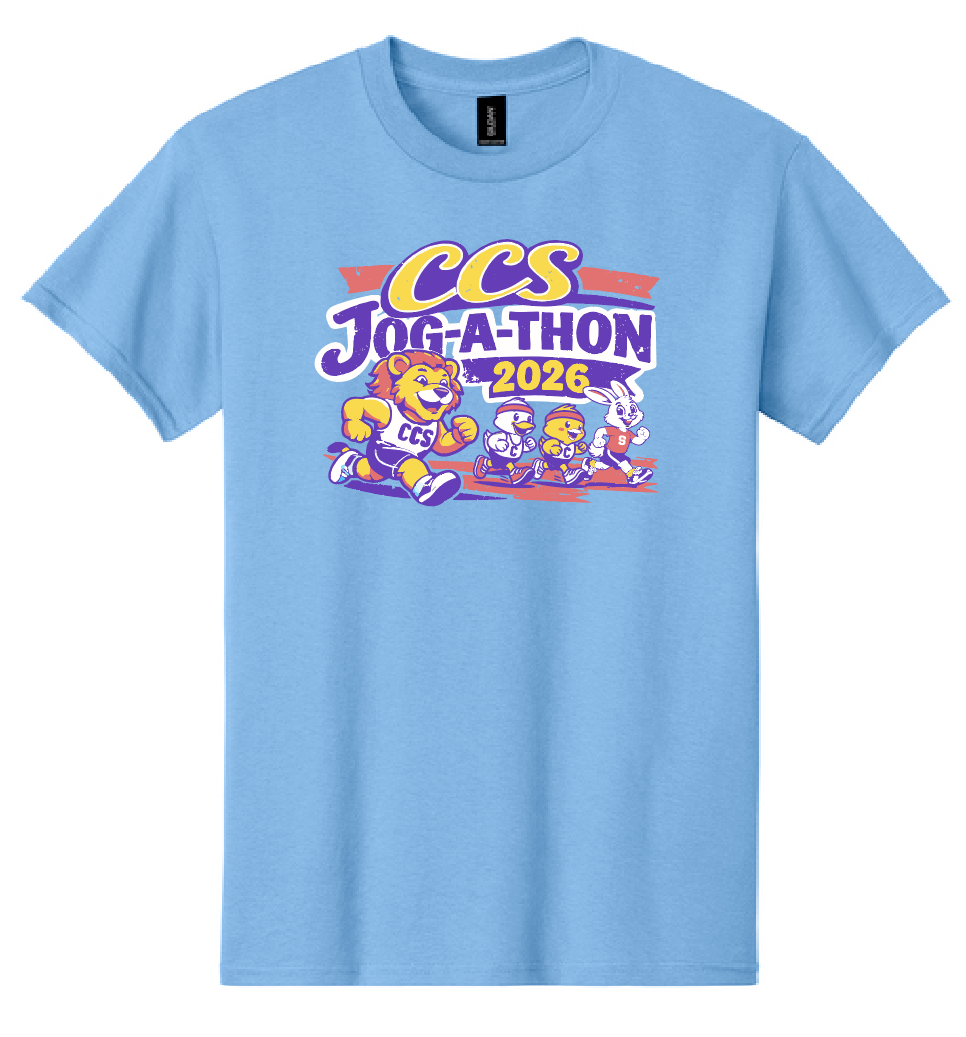CCS PTSF Jog-a-thon "Lion" Design S/S T-shirt (blue)