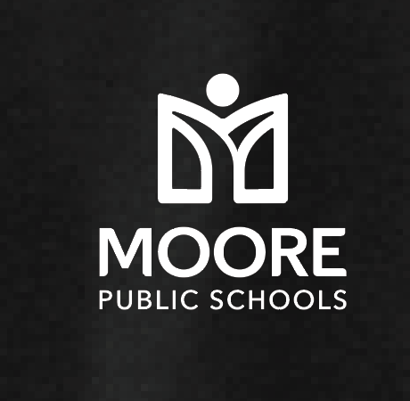 Moore Public Schools "Logo" District Women's Cropped Sweatshirt (black)