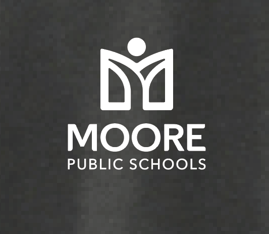 Moore Public Schools "Logo" District Women's Cropped Sweatshirt (charcoal)